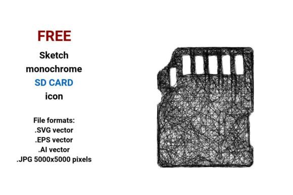 Elevate Your Projects with This Free Sketch SD Card Icon
