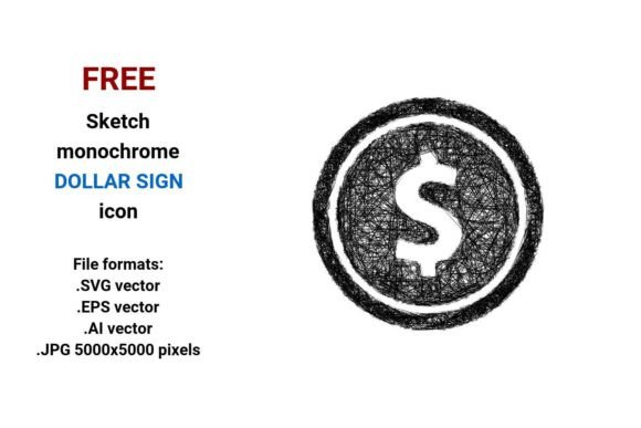 FREE Sketch Dollar Sign Icon: Add Handmade Appeal to Your Projects
