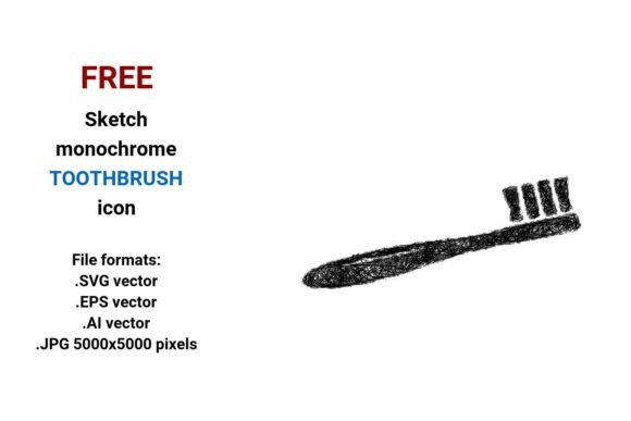FREE Sketch Toothbrush Icon: A Hand-Drawn Dental Essential