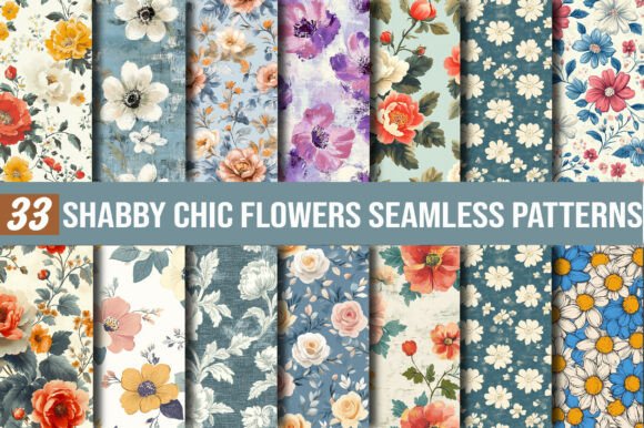 Shabby Chic Flowers Patterns: Vintage Elegance for Modern Projects