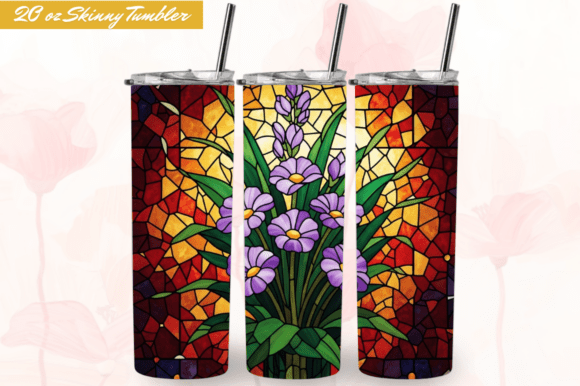 Stained Glass Lavender Flowers Tumbler: A Designer's Guide