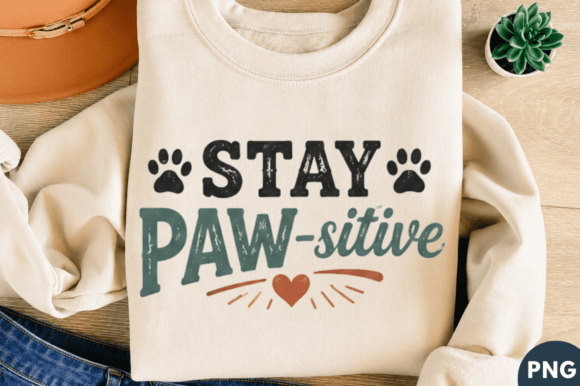 Stay Paw-sitive: A Minimal Dog Lover PNG for Modern Creators