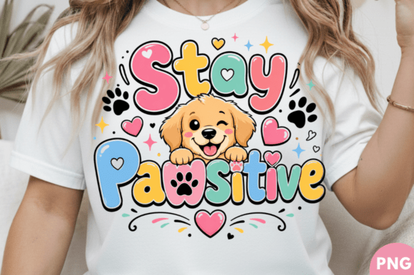 Stay Pawsitive: The Ultimate Cute Puppy T-Shirt PNG for Creators