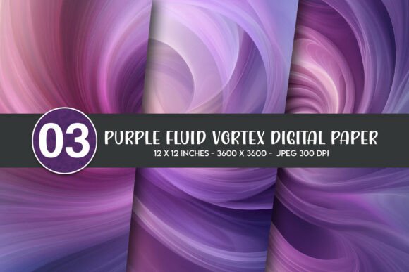 The Dynamic Appeal of Purple Fluid Vortex Digital Paper