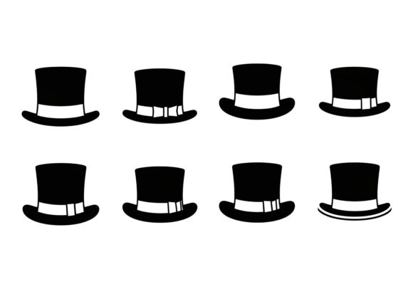 Top Hat Vector Icons Silhouette: A Designer's Guide to the Perfect Topper