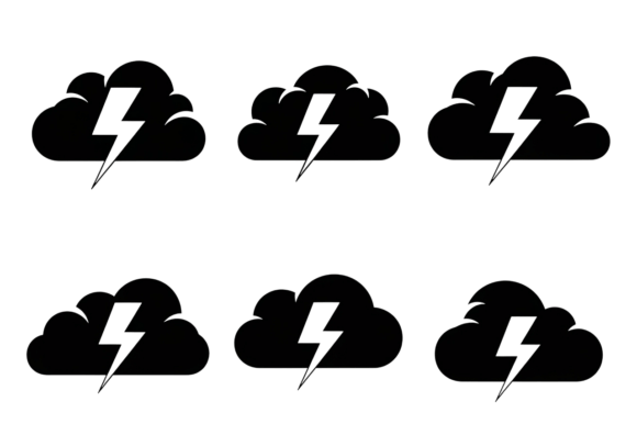 Unleash Energy with the Cloud Lightning Bolt Icon SVG