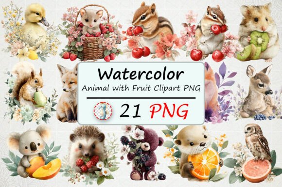 Whimsical Animal with Fruit Clipart PNG: Your Secret for Joyful Design